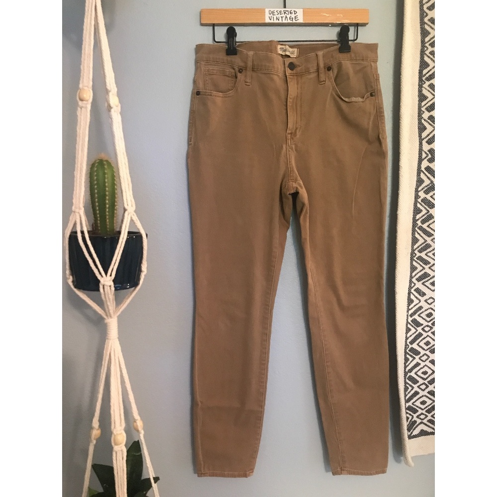 Madewell High Riser Skinny Tan Jeans 31